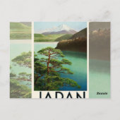 Fuji Japan Reiseplakat Vintage Kunst Postkarte (Rückseite)