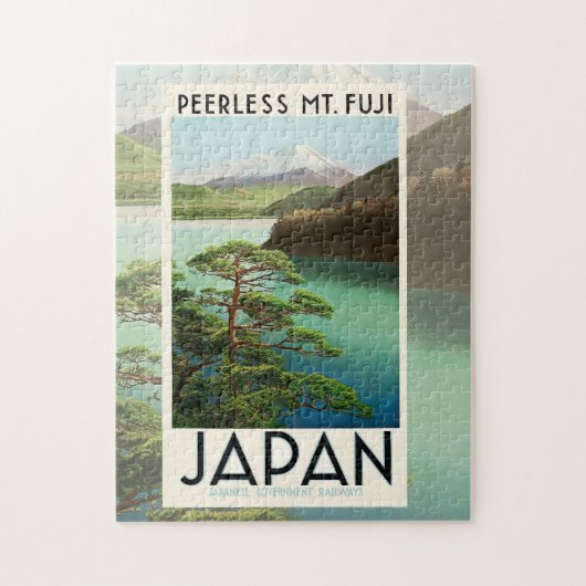 Fuji Japan Reiseplakat Vintage Kunst Puzzle (Vertikal)