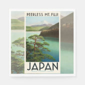 Fuji Japan Reiseplakat Vintage Kunst Serviette (Vorderseite)