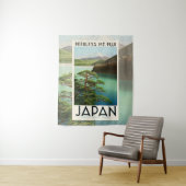 Fuji Japan Reiseplakat Vintage Kunst Wandteppich (Beispiel)