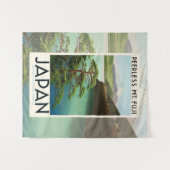 Fuji Japan Reiseplakat Vintage Kunst Wandteppich (Vorderseite (Horizontal))