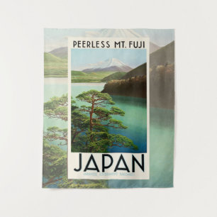 Fuji Japan Reiseplakat Vintage Kunst Wandteppich