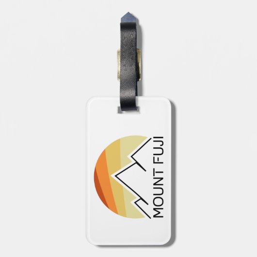 Fuji Japan Retro Gepäckanhänger (Rückseite vertikal)