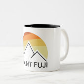 Fuji Japan Retro Zweifarbige Tasse (VorderseiteRechts)