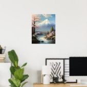 Fuji Japanese Art Print Poster (Heimbüro)