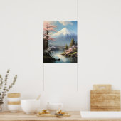 Fuji Japanese Art Print Poster (Küche)