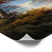 Fuji Japanese Art Print Poster (Ecke)