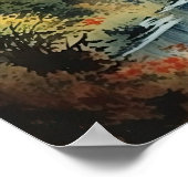 Fuji Japanese Art Print Poster (Ecke)