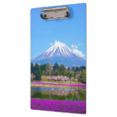 Fuji Lake Pink Blume Klemmbrett (Links)