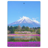 Fuji Lake Pink Blume Klemmbrett (Rückseite)