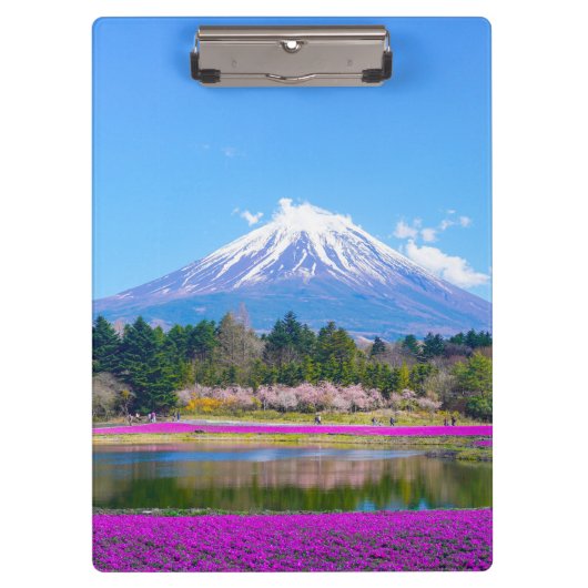 Fuji Lake Pink Blume Klemmbrett (Vorderseite)