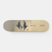 FUJI - Minimalist Sumi-e Ink Skateboard (Horizontal)