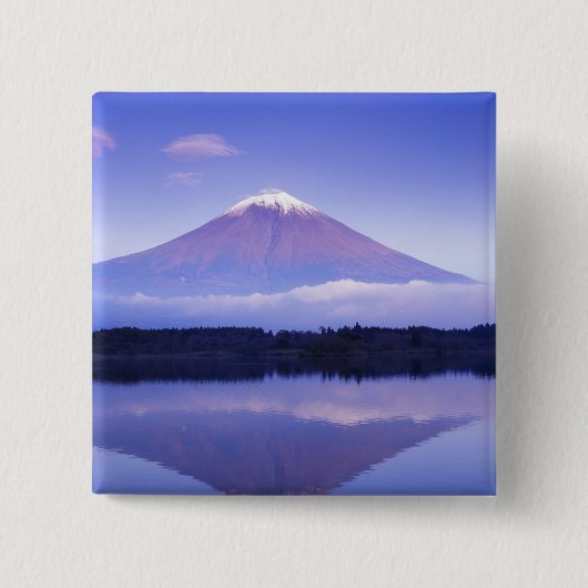 Fuji mit Lenticular Cloud, Motosu Lake, Button (Vorderseite)