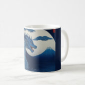 Fuji-Mond-Drache-Tasse Kaffeetasse (VorderseiteRechts)