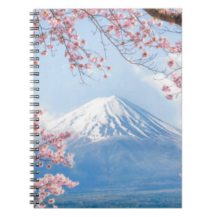 Fuji Mountain Kawaguchiko-See Frühjahr in Japa Notizblock