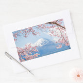 Fuji Mountain | Kawaguchiko-See | Frühjahr in Japa Rechteckiger Aufkleber (Umschlag)