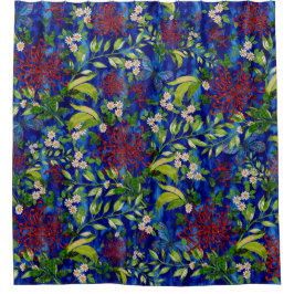 Fuji Mums Daisies und Schmetterlinge Duschvorhang