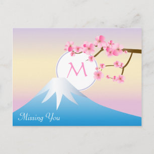 Fuji Plum Blüten Frühling Japanisch Umenohana Postkarte