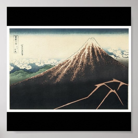 Fuji, Poster der japanischen Malerei c. 1830-1832 (Vorne)