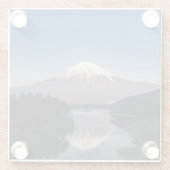 Fuji-Reflektion am See Glasuntersetzer (Rückseite)