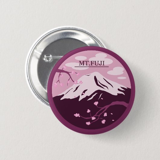 Fuji (rosa) button (Vorne & Hinten)