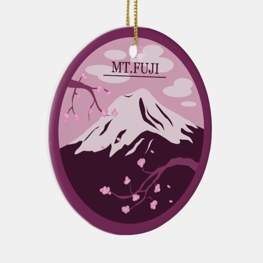 Fuji (rosa) keramik ornament (Rechts)