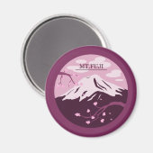 Fuji (rosa) magnet (Vorderseite/Rückseite)