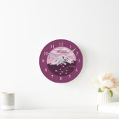 Fuji (rosa) runde wanduhr (Zuhause)