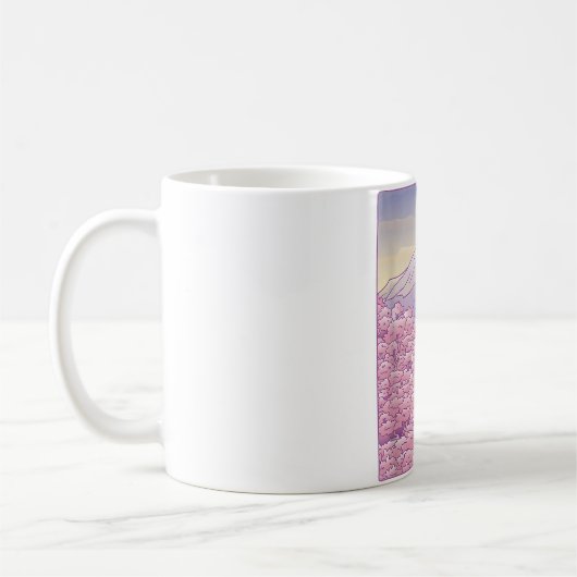 Fuji Sakura Tree Japanischer Kirschblossom Berg Kaffeetasse (Links)