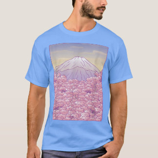 Fuji Sakura Tree Japanischer Kirschblossom Berg T-Shirt
