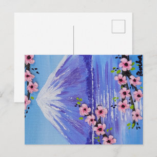 Fuji-san-Malerei nach Maß Postkarte
