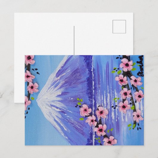 Fuji-san-Malerei nach Maß Postkarte (Vorne/Hinten)