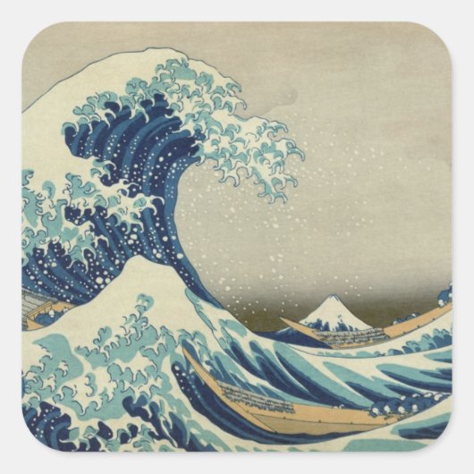 Fuji-Sicht 01 Quadratischer Aufkleber (Vorderseite)