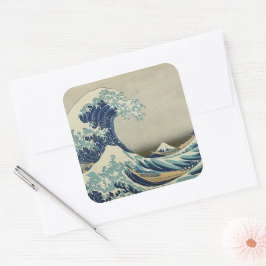 Fuji-Sicht 01 Quadratischer Aufkleber (Umschlag)