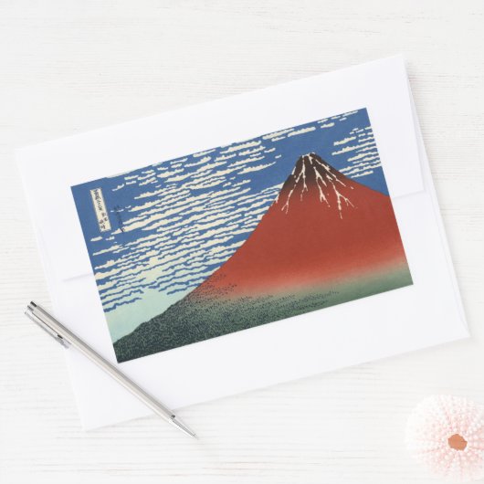 Fuji-Sicht 02 Rechteckiger Aufkleber (Umschlag)