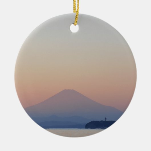 Fuji Sunset Keramikornament (Vorne)