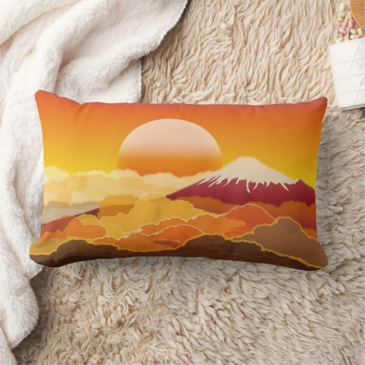 FUJI & SUNSET Lumbar Pillow Japan Lendenkissen (Decke)