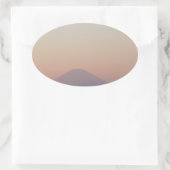 Fuji Sunset Ovaler Aufkleber (Tasche)