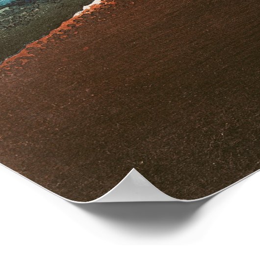 Fuji über dem Blitz' Poster (Ecke)