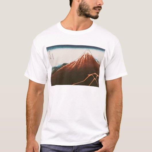 Fuji über dem Lightning T-Shirt (Vorderseite)