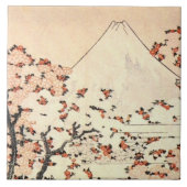 Fuji über Kirschblüte Fliese (Vorderseite)