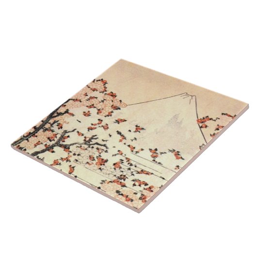 Fuji über Kirschblüte Fliese (Seite)