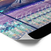 Fuji um die 1860er Jahre (mit modifizierten Farben Poster (Ecke)