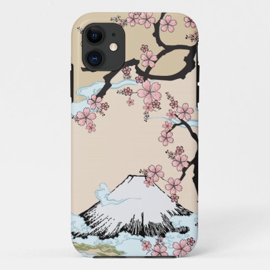 Fuji und Kirschblüte - Japaner entwerfen Iphone Case-Mate iPhone Hülle (Rückseite)