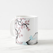 Fuji und Kirschblüte Kaffeetasse (Vorderseite Links)