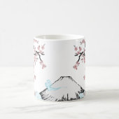 Fuji und Kirschblüte Kaffeetasse (Mittel)