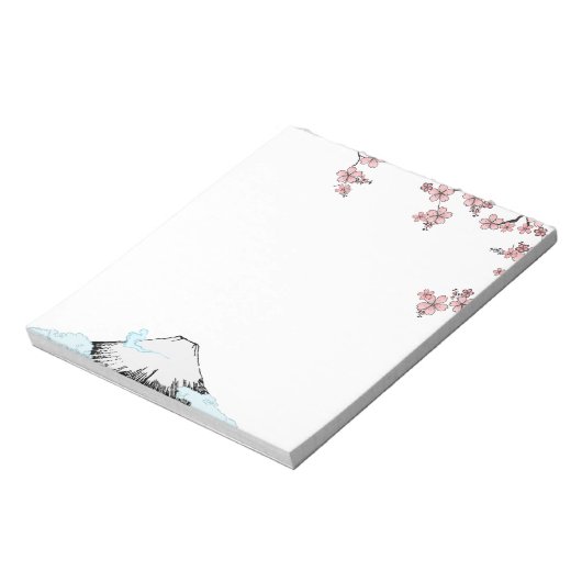 Fuji und Sakura: 5,5" x 6" Notepad - 40 Seiten Notizblock (Rotiert)