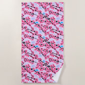 Fuji und Sakura Pink Beach Handtuch (Vorderseite)