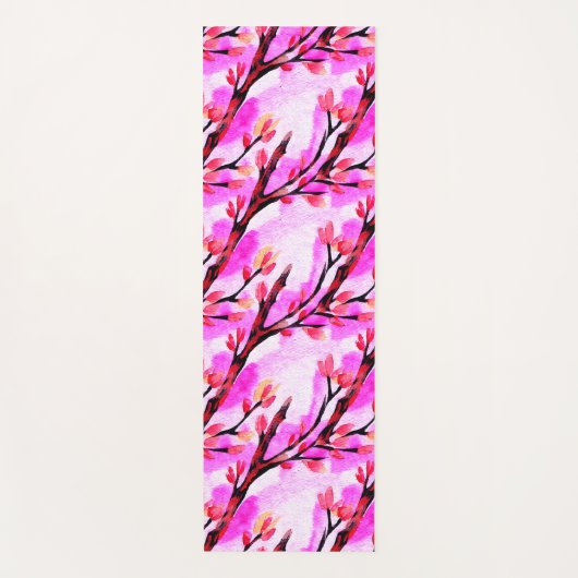 Fuji und Sakura Pink Yogamatte (Vorderseite)