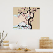 Fuji und Sakura Poster (Küche)